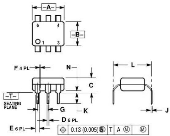 A 6 4 1 3 B- F 4 PL N C L T- SEATING PLANE G K D 6 PL E 6 PL J 0.13 (0.005) M T A M M