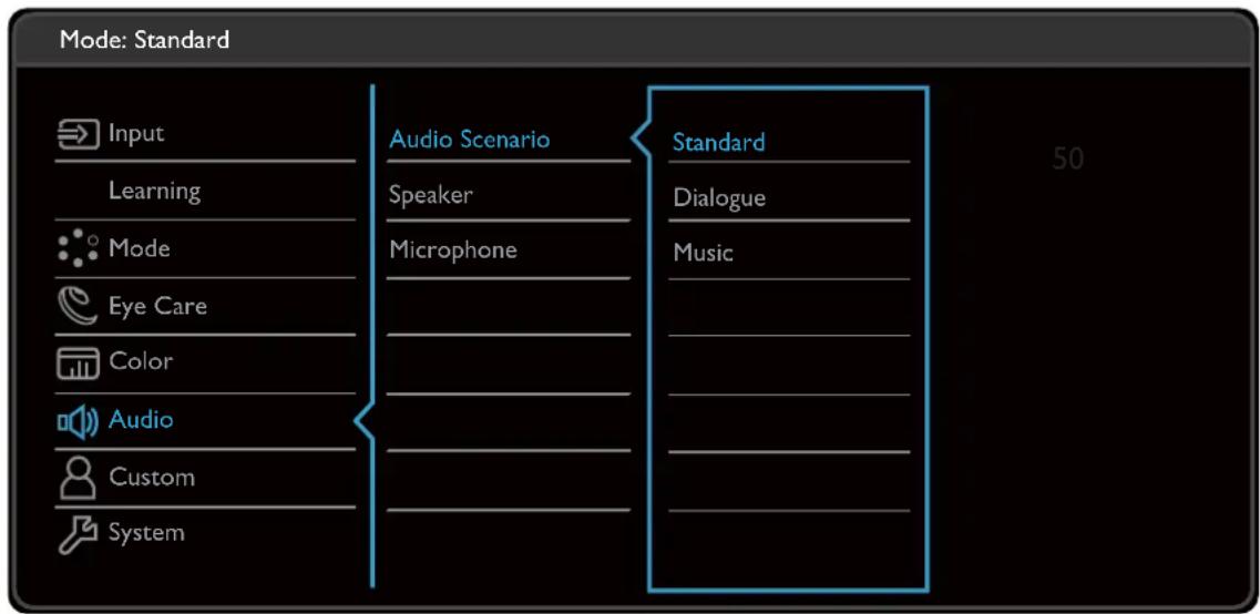 BENQ BL2785TC - Audio Menü - 1