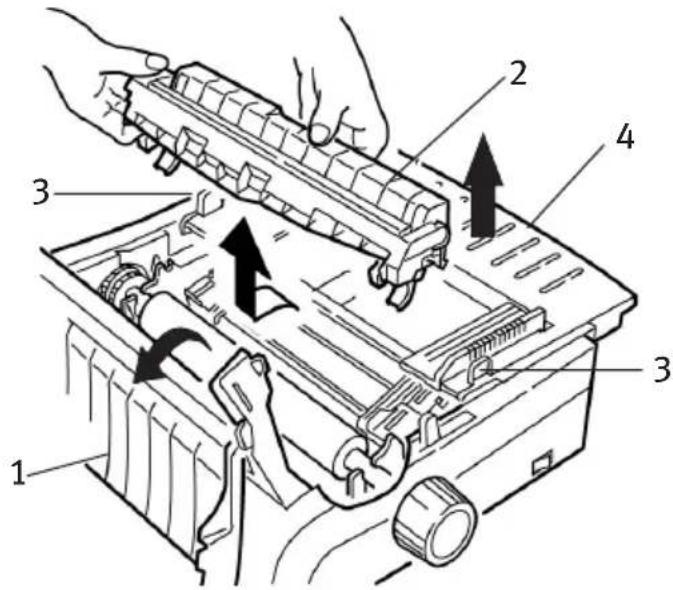 OKI ML5591eco - Der Drucker muss ausgeschaltet werden, bevor Sie die Abdeckung öffnen. - 1