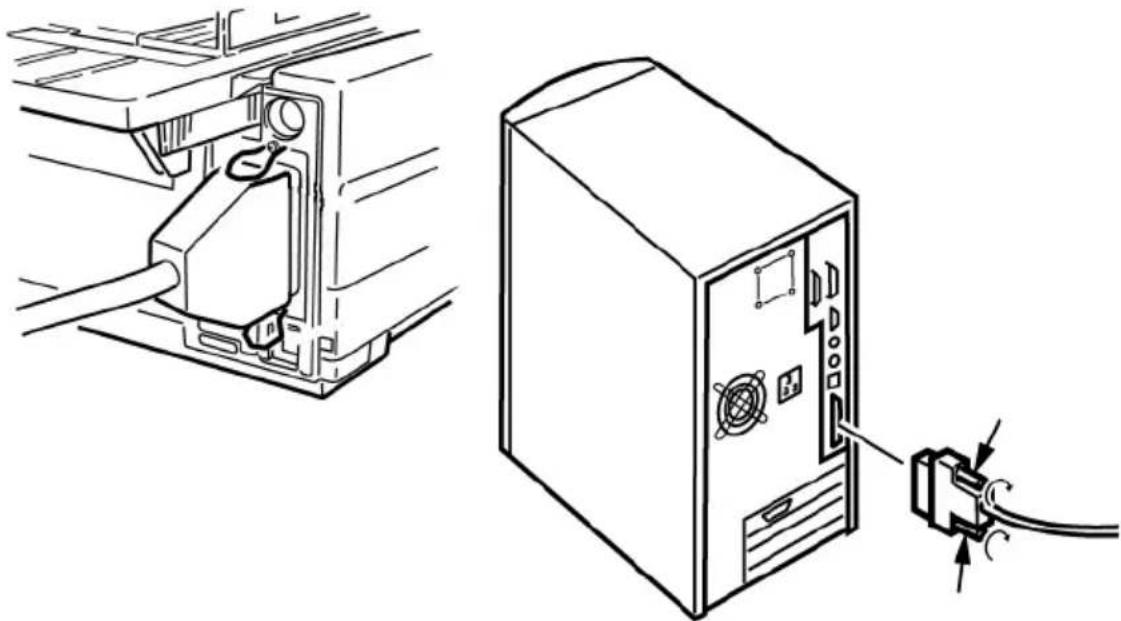 OKI ML5591eco - Der Drucker und der Computer müssen ausgeschaltet sein. - 1