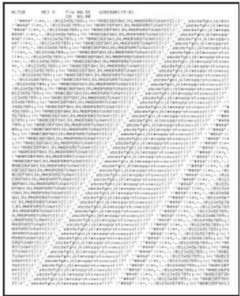 OKI ML5591eco - Fortlaufendes ASCII-Muster - 1