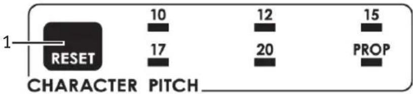 1 RESET 10 12 15 17 20 PROP CHARACTER PITCH