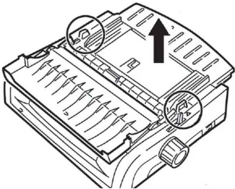 OKI ML5591eco - Einlegen von Papier in die rückwärtige Zufuhr von der Vorderseite des Druckers aus - 4