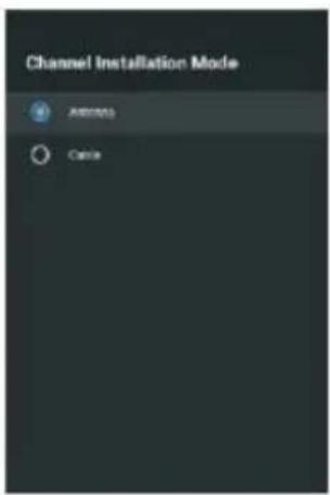 Channel Installation Mode AUDIO Radio