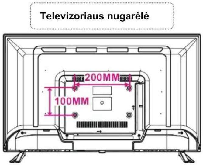 Televizoriaus nugarèlé 200MM 100MM