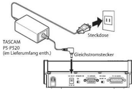 TASCAM PS-P520 (im Lieferumfang enth.) Steckdose Gleichstromstecker
