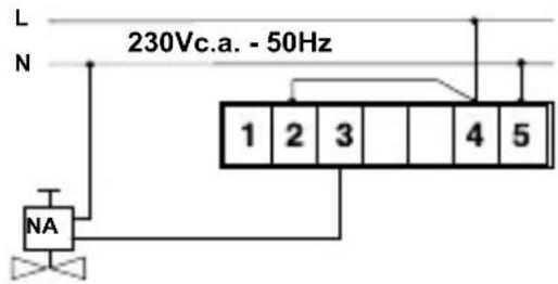 L N 230Vc.a. - 50Hz 1 2 3 4 5 NA