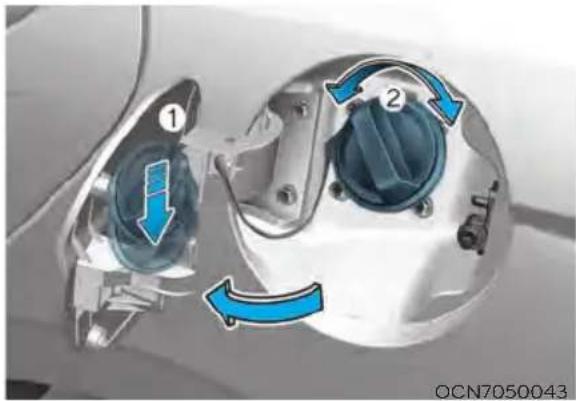 HYUNDAI Elantra N (2022) - Opening the fuel filler door - 2