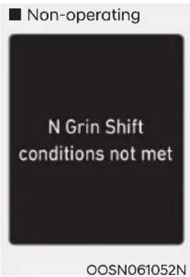 Non-operating N Grin Shift conditions not met OOSN061052N