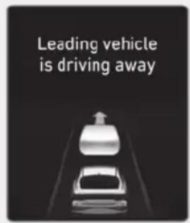 Leading vehicle is driving away