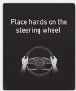 Place hands on the steering wheel