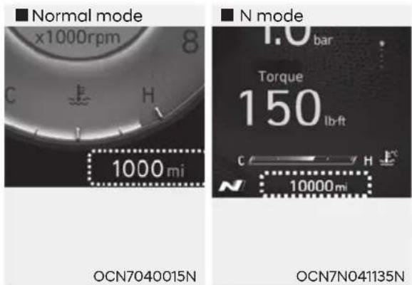 Normal mode x1000rpm 8 C H 1000 mi N mode 1.0 bar Torque 150 lb-ft C H 10000 mi OCN7040015N OCN7N041135N