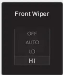 Front Wiper OFF AUTO LO HI