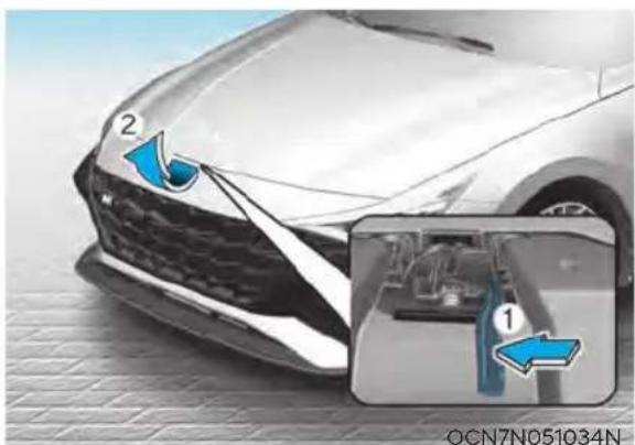 HYUNDAI Elantra N (2022) - Opening the hood - 2