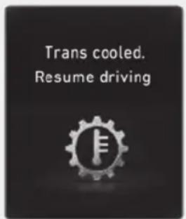 Trans cooled. Resume driving