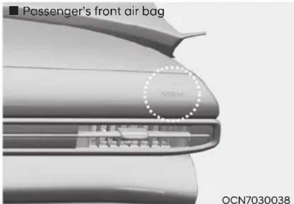 ■ Passenger's front air bag ACN7030038 OCN7030038
