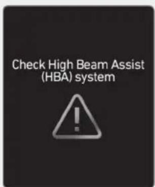 Check High Beam Assist (HBA) system