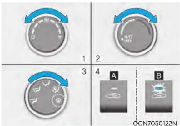 U A/C MAX 1 2 3 4 A B OCN7050122N
