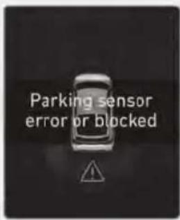 Parking sensor error or blocked