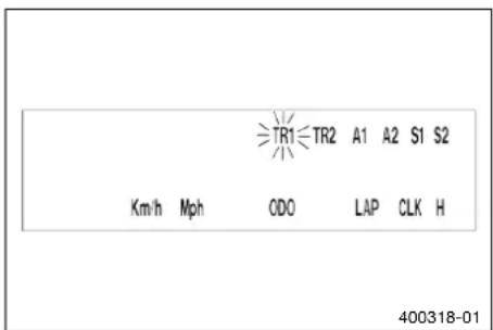 ≥TR1≤TR2 A1 A2 S1 S2 Km/h Mph ODO LAP CLK H 400318-01