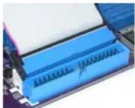 Close-up of a blue industrial component with internal structure, possibly a battery or storage unit (no visible text or symbols)