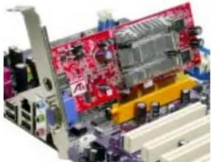 Close-up of a computer motherboard with visible circuit boards and components (no text or symbols)