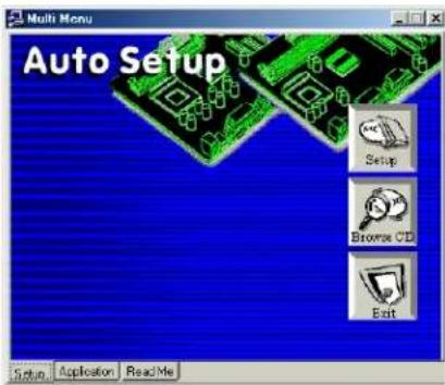 Multi Menu Auto Setup Setup Browse CD Exit Setup Application Read Me