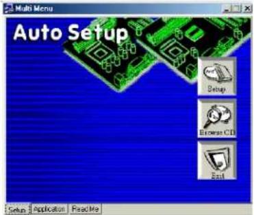 Multi Menu Auto Setup Setup Enerase CD Exit Setup 3 Application Refresh