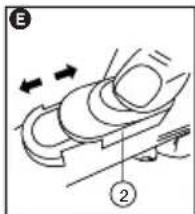 Technical diagram showing mechanical assembly with labeled parts and directional arrows