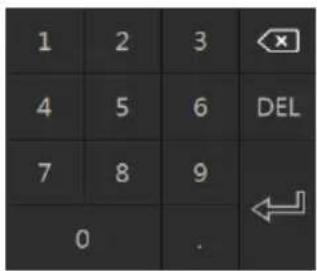 1 2 3 4 5 6 DEL 7 8 9 0 .