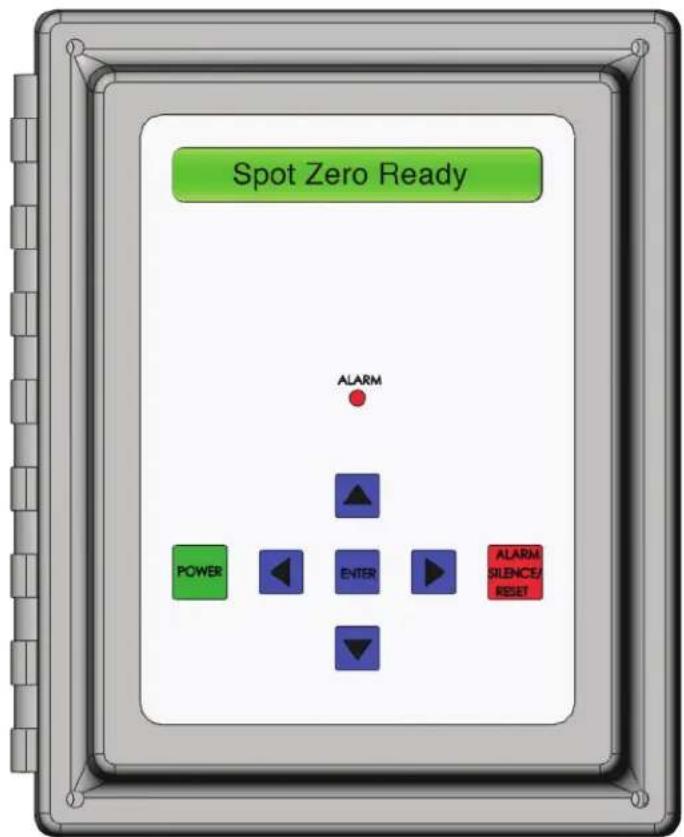 Spot Zero Ready ALARM POWER ENTER ALARM SILENCE/ RESET