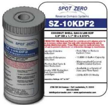 SPOT ZERO Reverse Dismosis Systems SZ-10KDF2 COCONUT SHELL GAC/3 LRR KDF 4.9" OD 0.1 x 1.1" B = 0.075"N SPOT ZERO COCONUT SHELL GAC/3 LRR KDF 4.9" OD 0.1 x 1.1" B = 0.075"N SPOT ZERO COCONUT SHELL GAC/3 LRR KDF 4.9" OD 0.1 x 1.1" B = 0.075"N SPOT ZERO COCONUT SHELL GAC/3 LRR KCF 4.9" OD 0.1 x 1.1" B = 0.075"N SPOT ZERO COCONUT SHELL GAC/3 LRR KCF 4.9" OD 0.1 x 1.1" B = 0.075"N SPOT ZERO COCONUT SHELL GAC/3 LRR KCF 4.9" OD 0.1 x 1,1" B = 0.075"N SPOT ZERO COCONUT SHELL GAC/3 LRR KCF 4.9" OD 0.1 x 1,1" B = 0.075"N SPOT ZERO COCONUT SHELL GAC/3 LRR KCF 4.9" OD 0.1 x 1,1" B = 0.075"N SPATIER CHEMISTRY Reduction Electron Chloramine Reduction Electron Red Taste & Electron Red Fiber Electron VOC Induction Non Standard GRC 240mg/L Electron Redge (95° C) - Full Fillar to Reduce Carbon Fixed - 13,000 U/l Carbon Capacity - Moist-washed Coconal Shell Activated Carbon - Available in a variety of Stairs and Flow Rates - 2.8 Kg KBr-55 Media SPOT ZERO SPOT ZERO SPOT ZERO SPOT ZERO SPOT ZERO SPOT ZERO SPOT ZERO SPOT ZERO SPOT ZERO SPOT ZERO SPOT ZERO SPOT ZERO SPOT ZERO SPOT ZERO SPOT ZERO