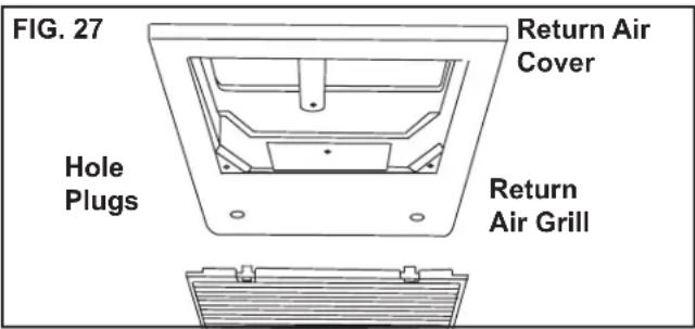 FIG. 27 Hole Plugs Return Air Cover Return Air Grill