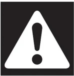 Warning symbol image with exclamation mark inside a triangle