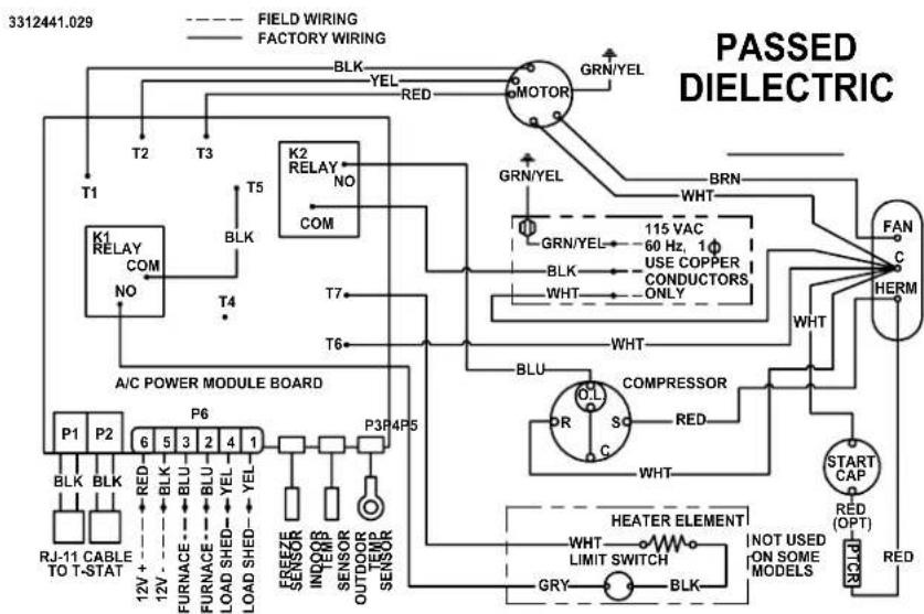 DOMETIC Blizzard NXT 15K - 541815A & 541816A Wiring Diagram - 1
