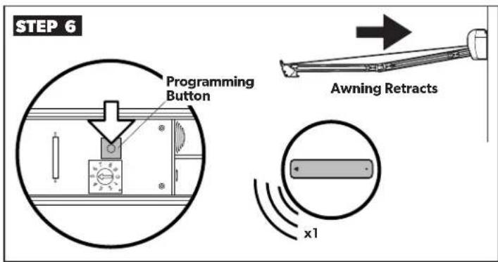 STEP 6 Programming Button Awning Retracts x1