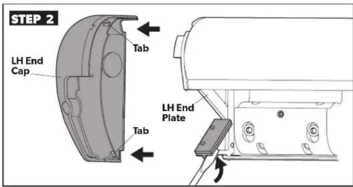STEP 2 LH End Cap Tab Tab LH End Plate