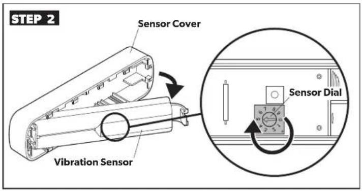 STEP 2 Sensor Cover Vibration Sensor Sensor Dial