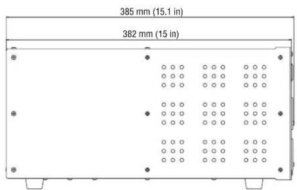 385 mm (15.1 in) 382 mm (15 in)