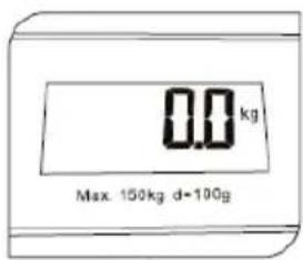 0.0 kg Max: 150kg d=100g