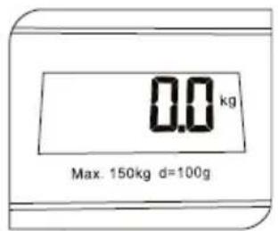 0.0 kg Max: 150kg d=100g