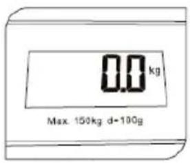 0.0 kg Max: 150kg d-100g