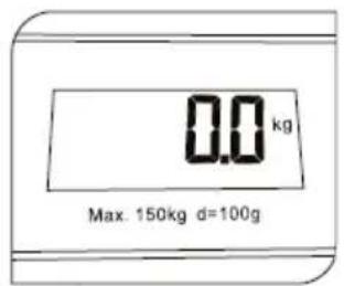 0.0 kg Max: 150kg d=100g