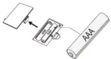 Diagram showing battery assembly process with labeled components and directional arrow