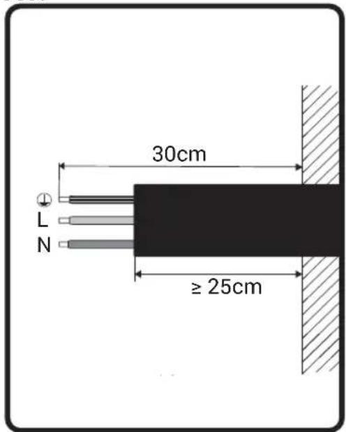 30cm L N ≥ 25cm