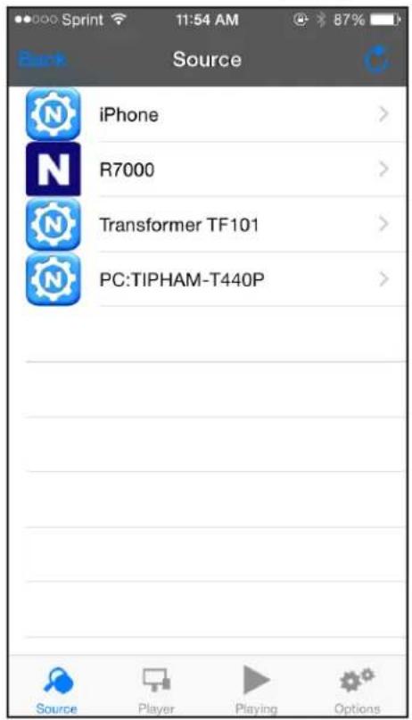 Back Source iPhone R7000 Transformer TF101 PC:TIPHAM-T440P Source Player Playing Options