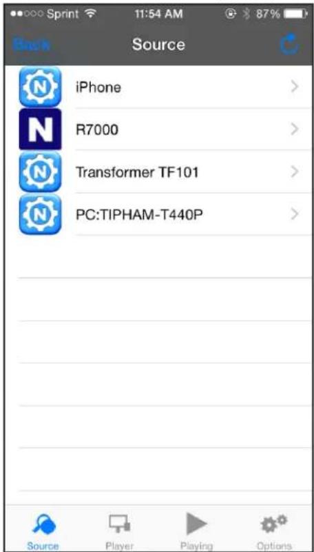 Back Source iPhone R7000 Transformer TF101 PC:TIPHAM-T440P Source Player Playing Options