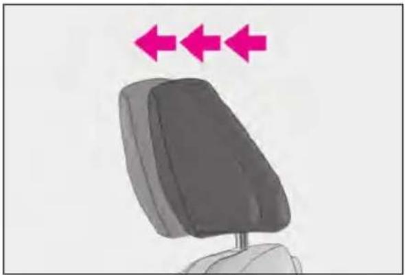 LEXUS RC 350 AWD (2019) - Adjusting a head restraint hori- zontally - 1