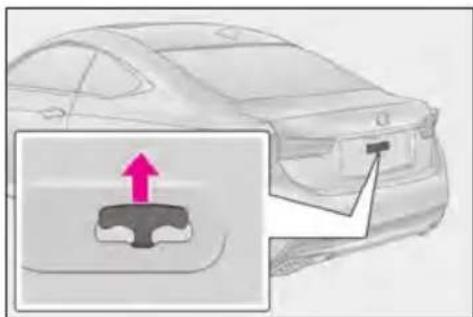 LEXUS RC 350 AWD (2019) - Internal trunk release lever - 1