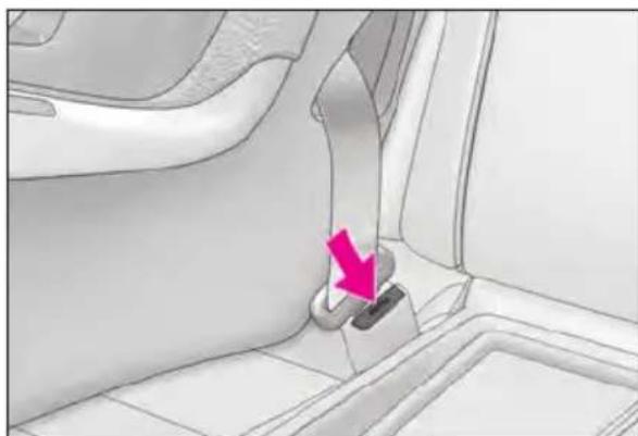 LEXUS RC 350 AWD (2019) - ■ Removing a child restraint system installed with a seat belt - 1